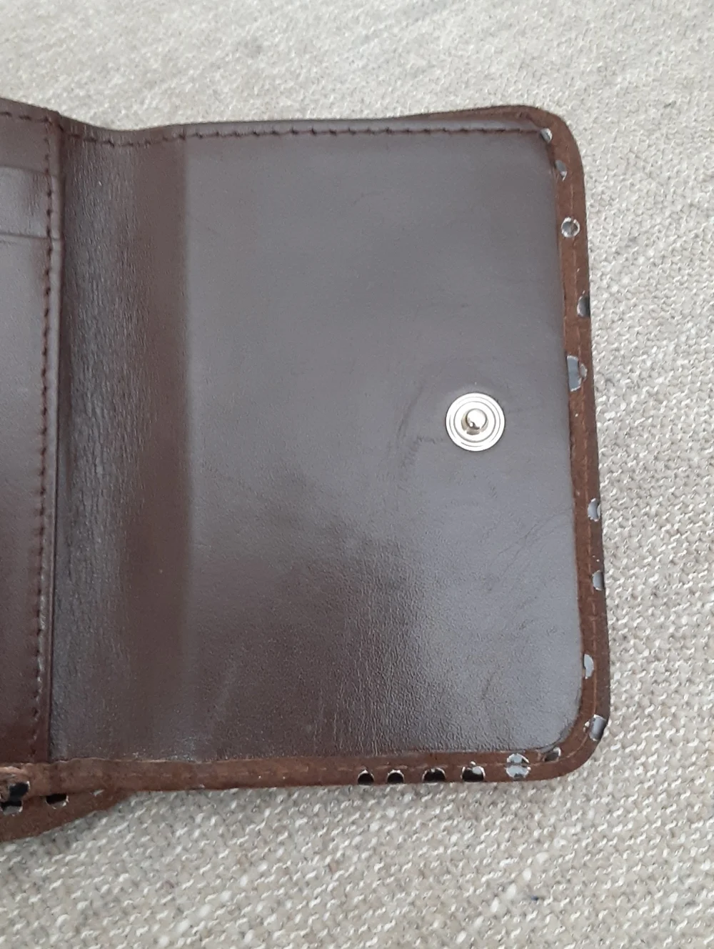 Lodis brown Suede leather Small wallet